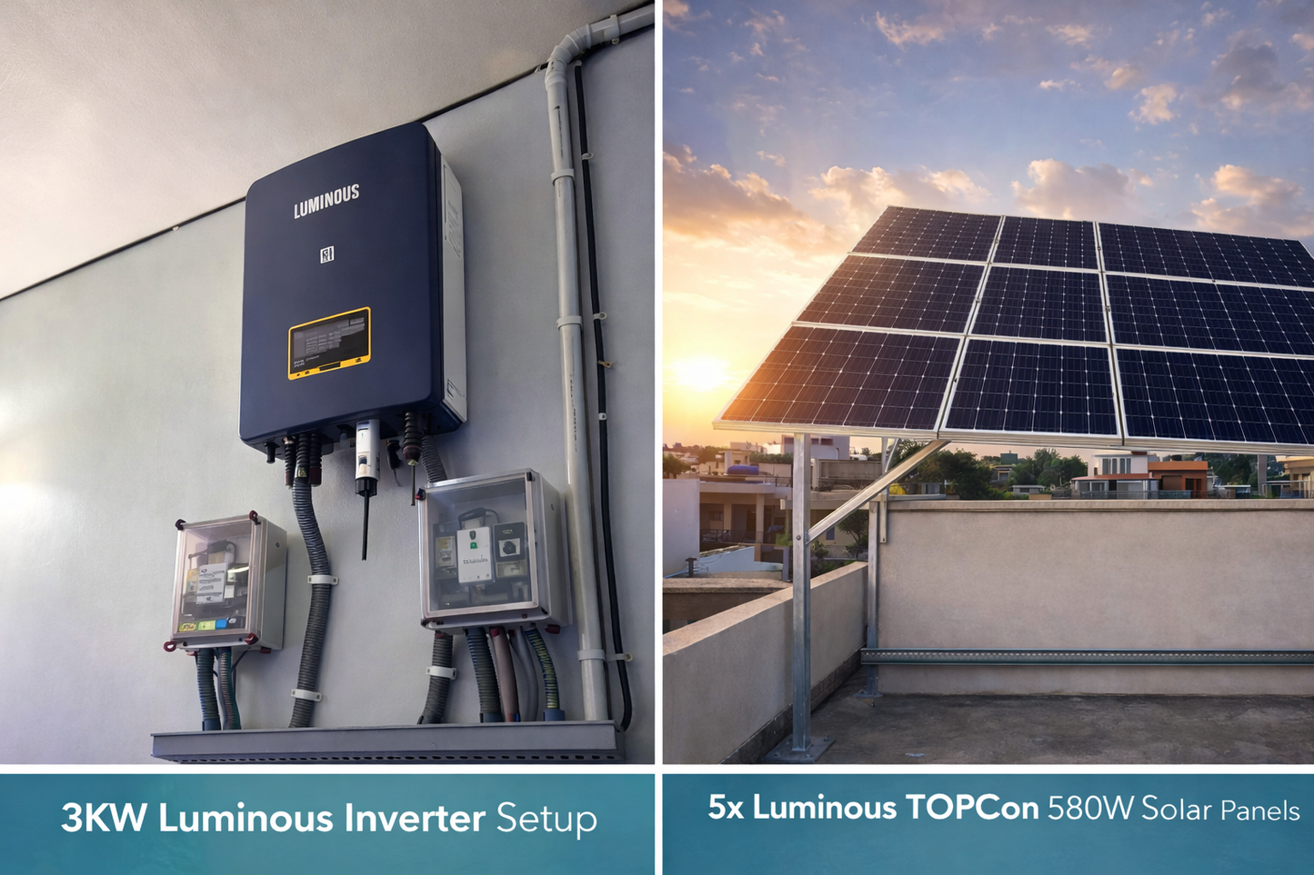 3kW Luminous On-Grid Solar Plant